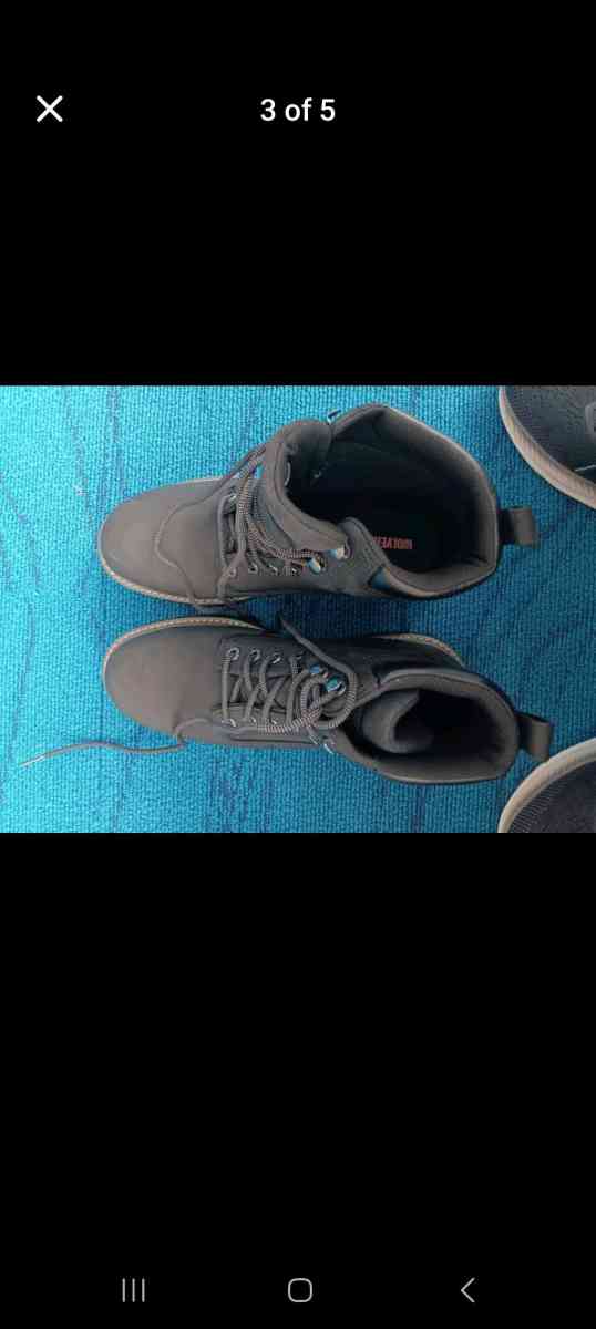 size 9 Wolverine waterproof steel toe boots