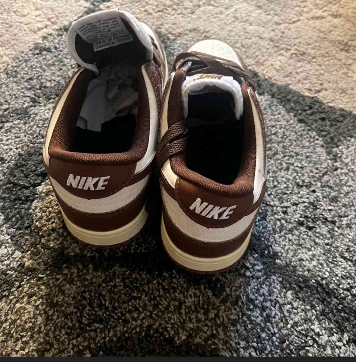Nike Mens Chocolate Brown and white