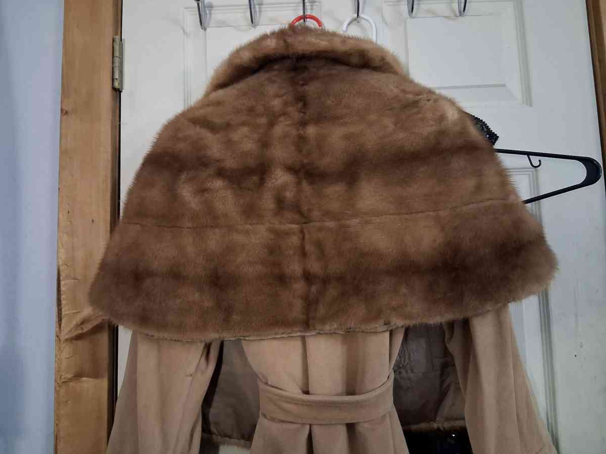 vintage red tan mink stole