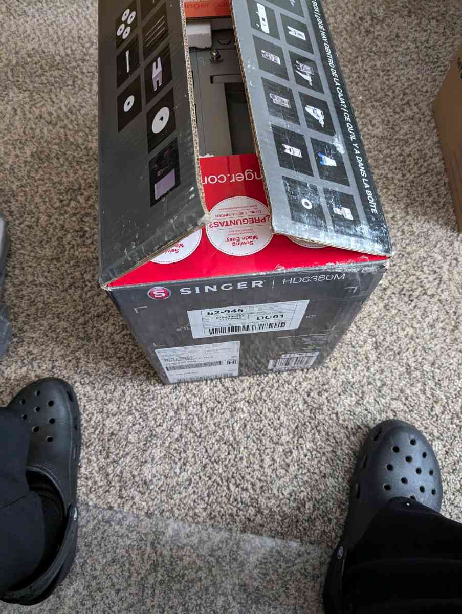 heavy duty Singer sewing machine with table extension