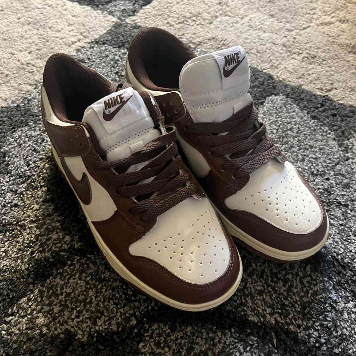 Nike Mens Chocolate Brown and white