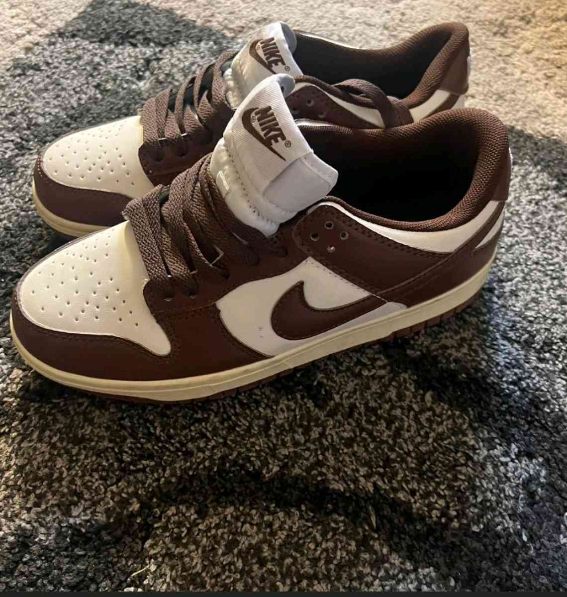 Nike Mens Chocolate Brown and white