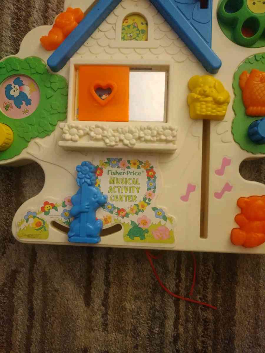 Vintage 1985 Fisher Price Musical Activity Center Baby Crib