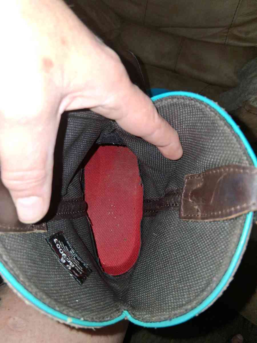 Womens Justin Gypsy Brown Leather Teal Boots s 9B