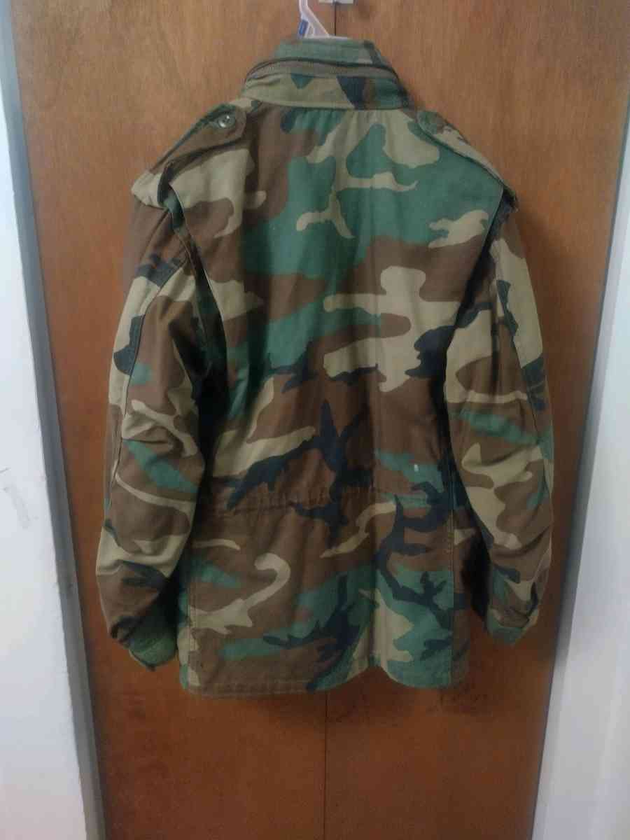 Vintage Field Jacket Camo US Navy Military Mens Size mediun