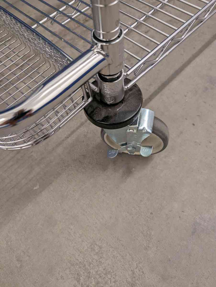 Industrial Chrome 3 Tier Utility Cart