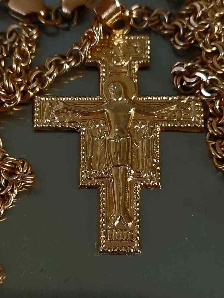 Byzantium rare unique handcrafted work 14K Yellow  Pure Gold