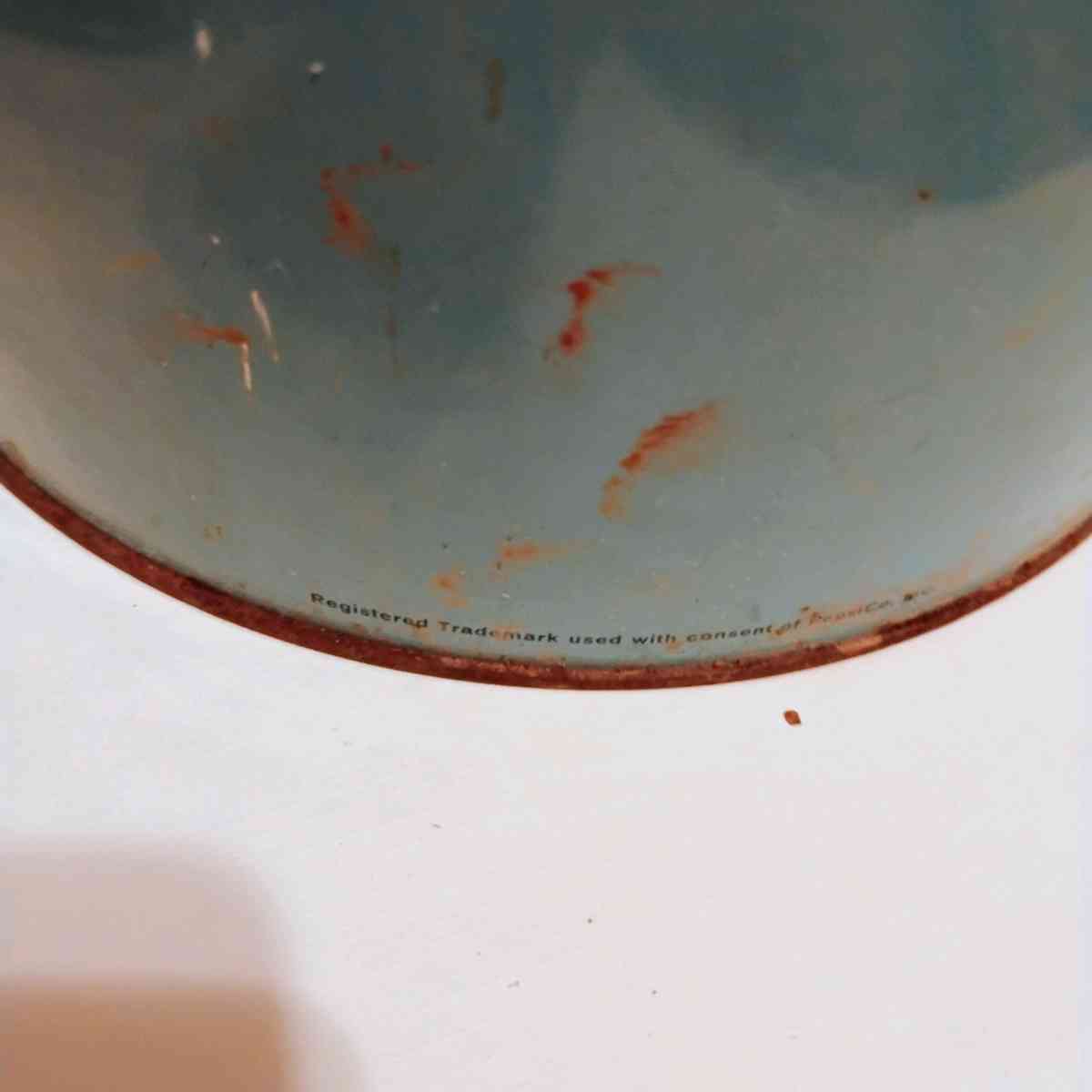 vintage dont litter promo 1970s Pepsi cola metal trash can