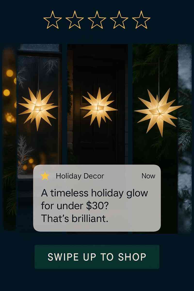 22Moravian Star Light  Durable PVC  Christmas decorations