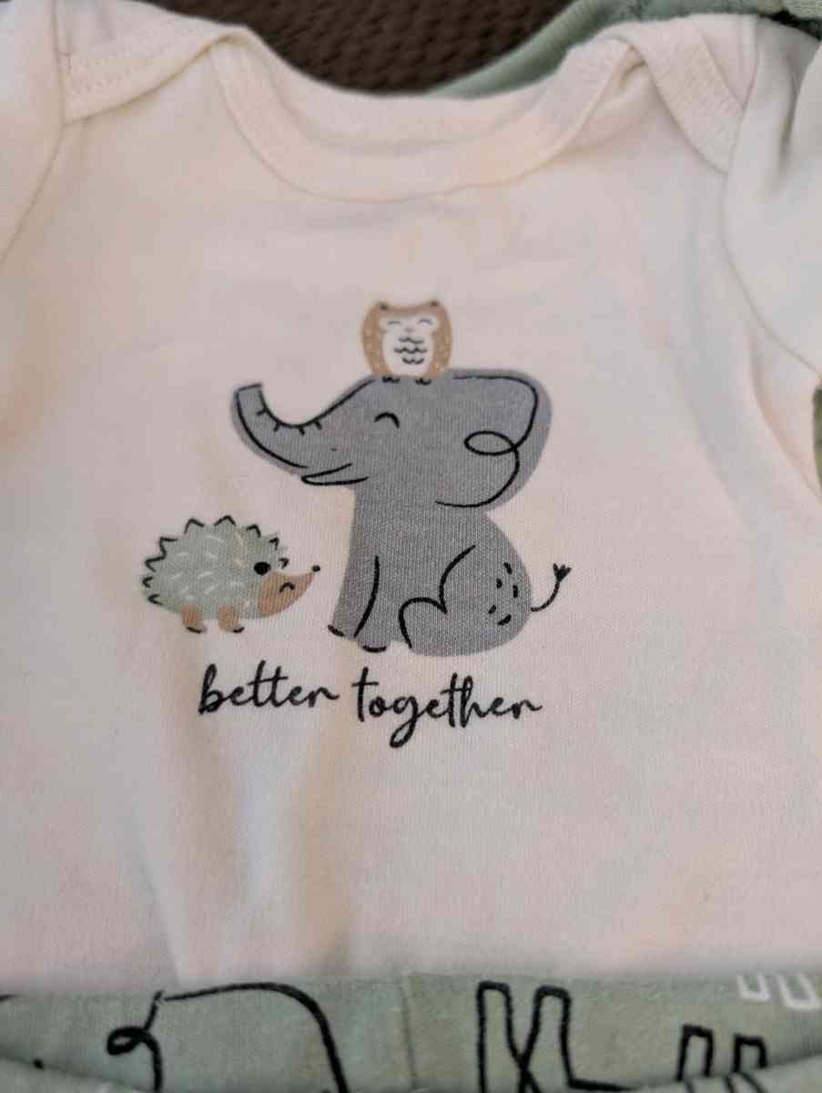 5 Piece infant elephant outfit