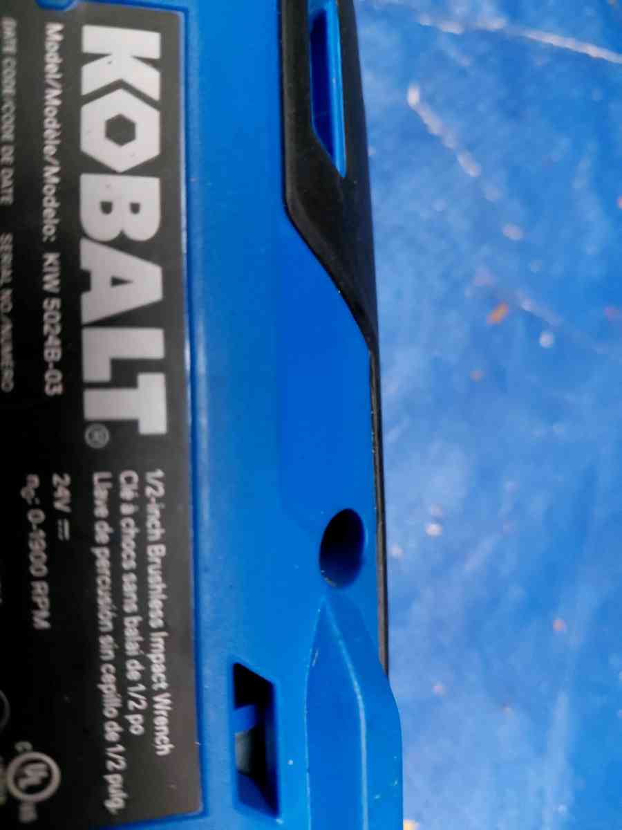 Kobalt 24v half inch drive impact  battery an charger