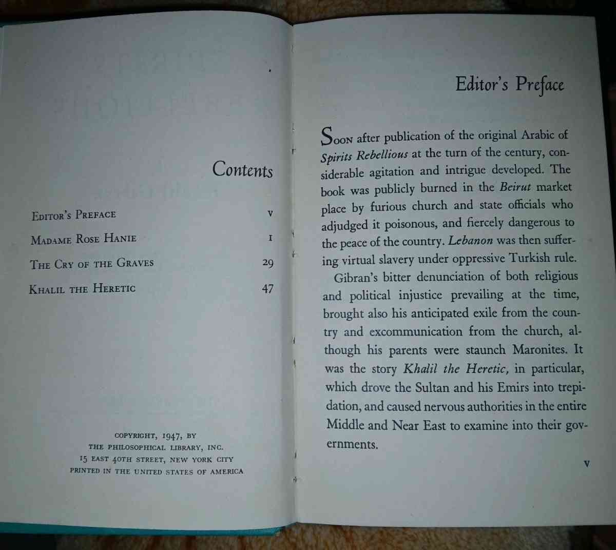 Spirits Rebellious by Khalil Gibran