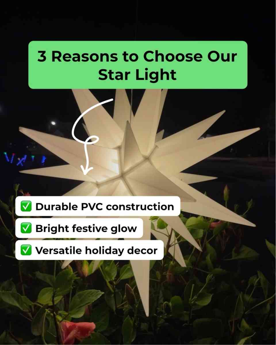 22Moravian Star Light  Durable PVC  Christmas decorations