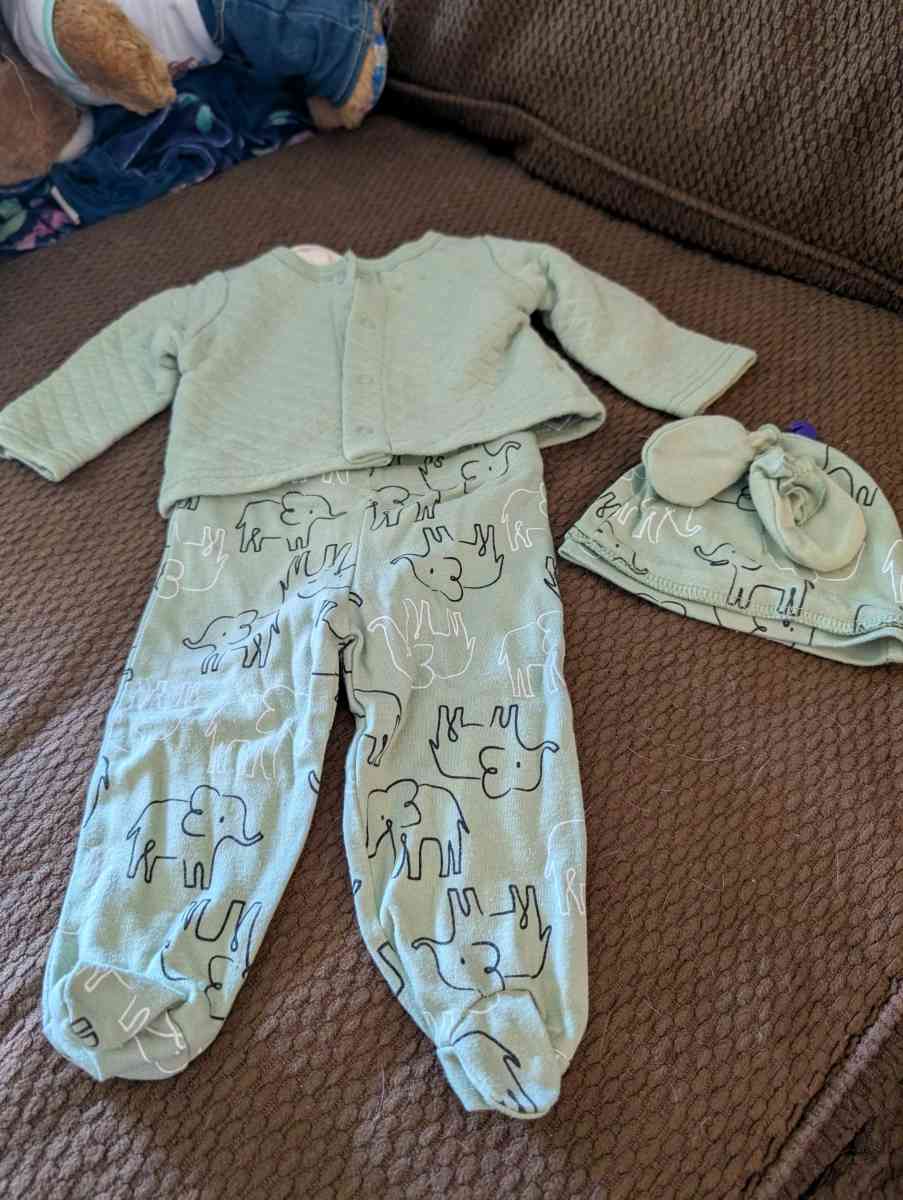 5 Piece infant elephant outfit