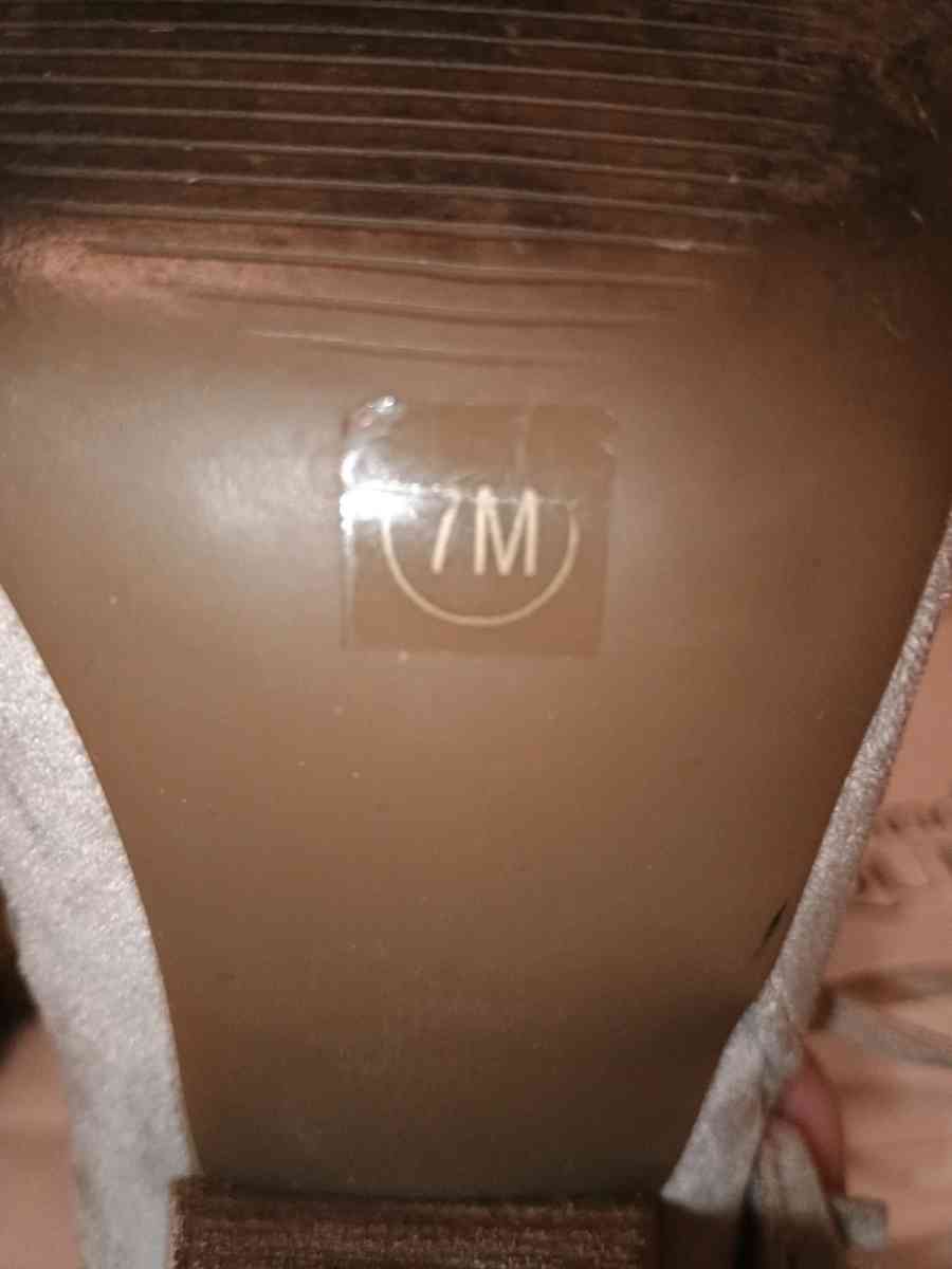 Arlo Peeptoe Suede Bootie with Fringe Accents size 7M