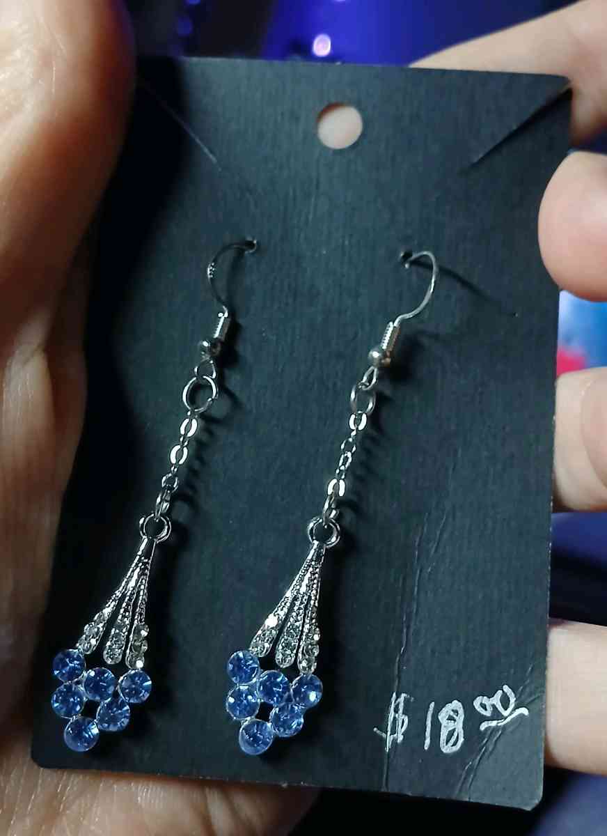 Blue Shooting Star Hookstyle Earrings