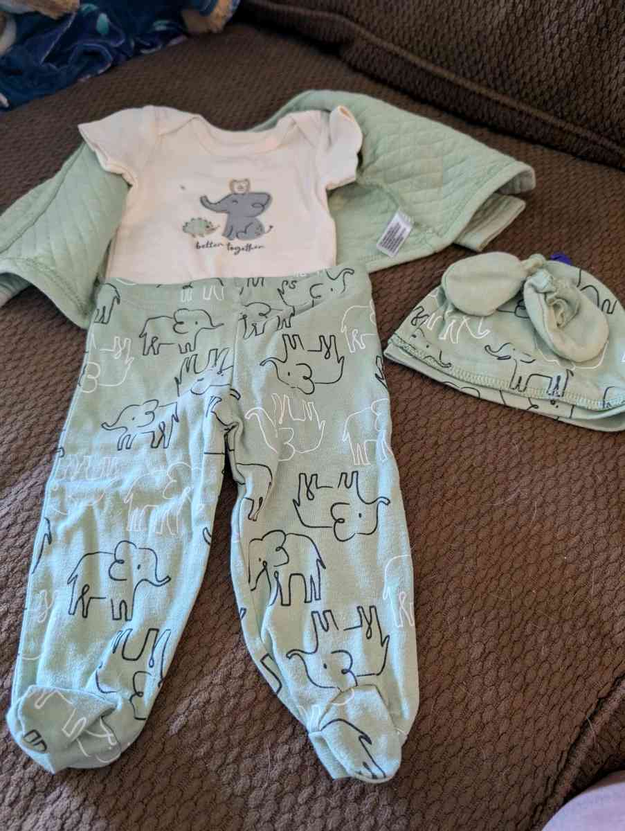 5 Piece infant elephant outfit