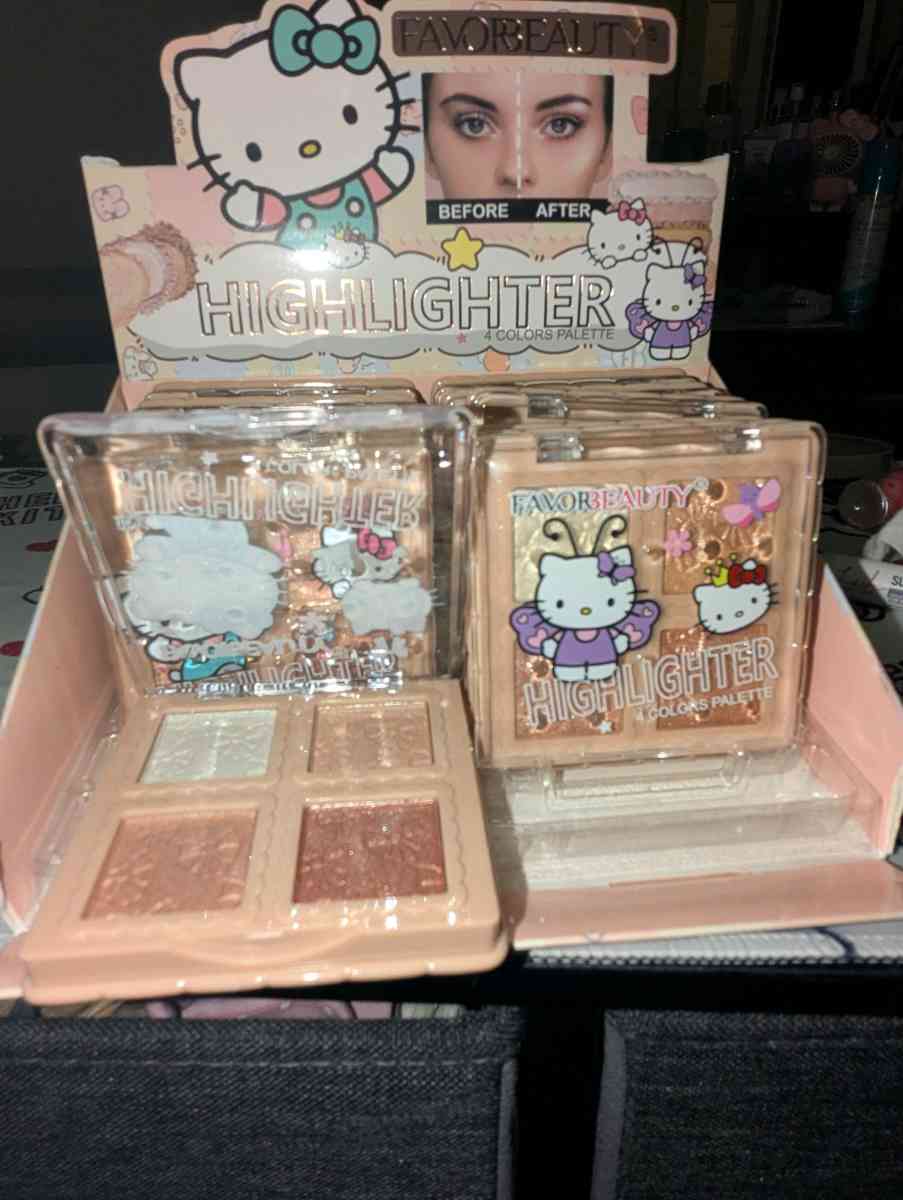 Hello kitty face highlighter pallet