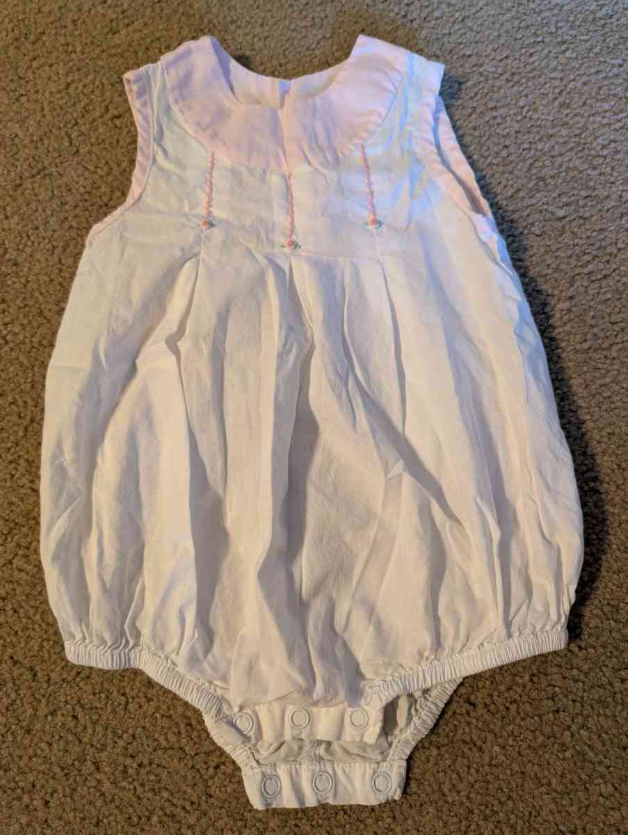 White and Pink Romper