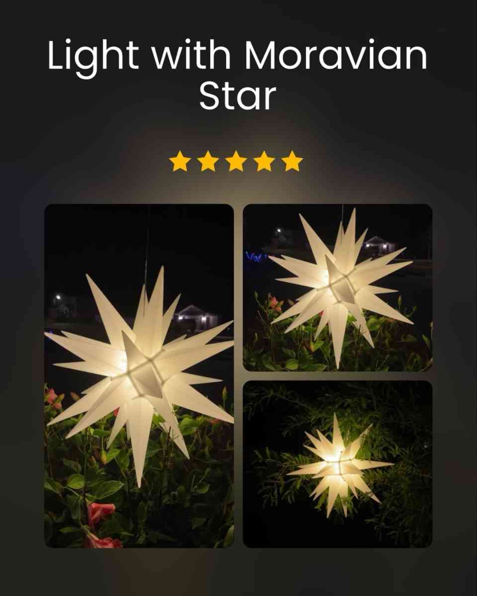 22Moravian Star Light  Durable PVC  Christmas decorations
