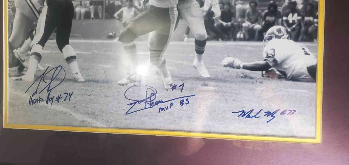Autograph Picture of the Washington  redskins