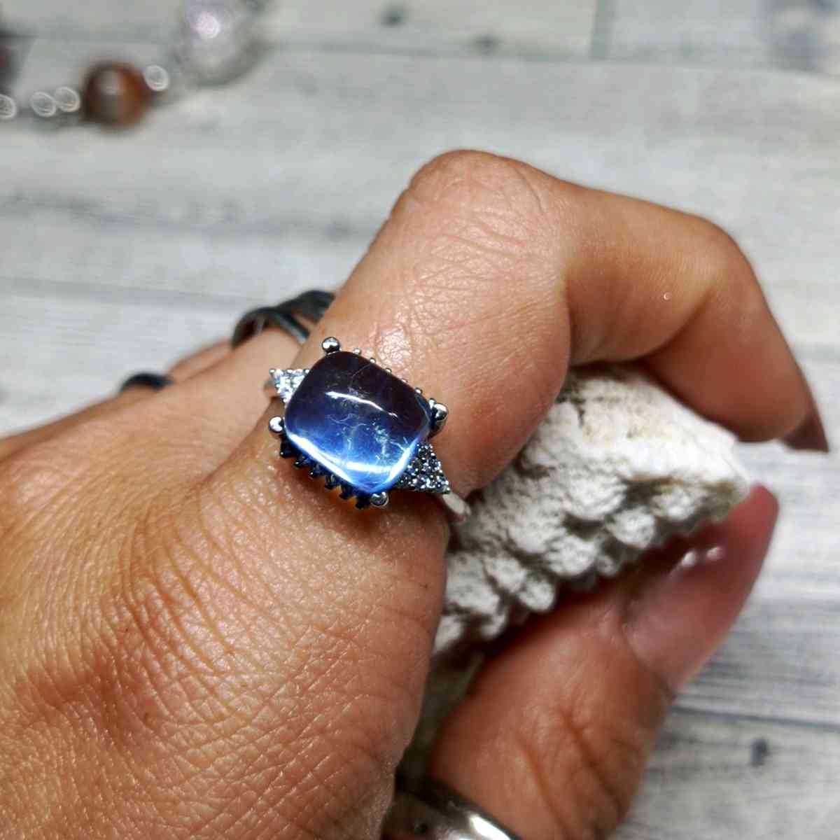 Aquamarine  Sterling Silver 925 Ring jewelry