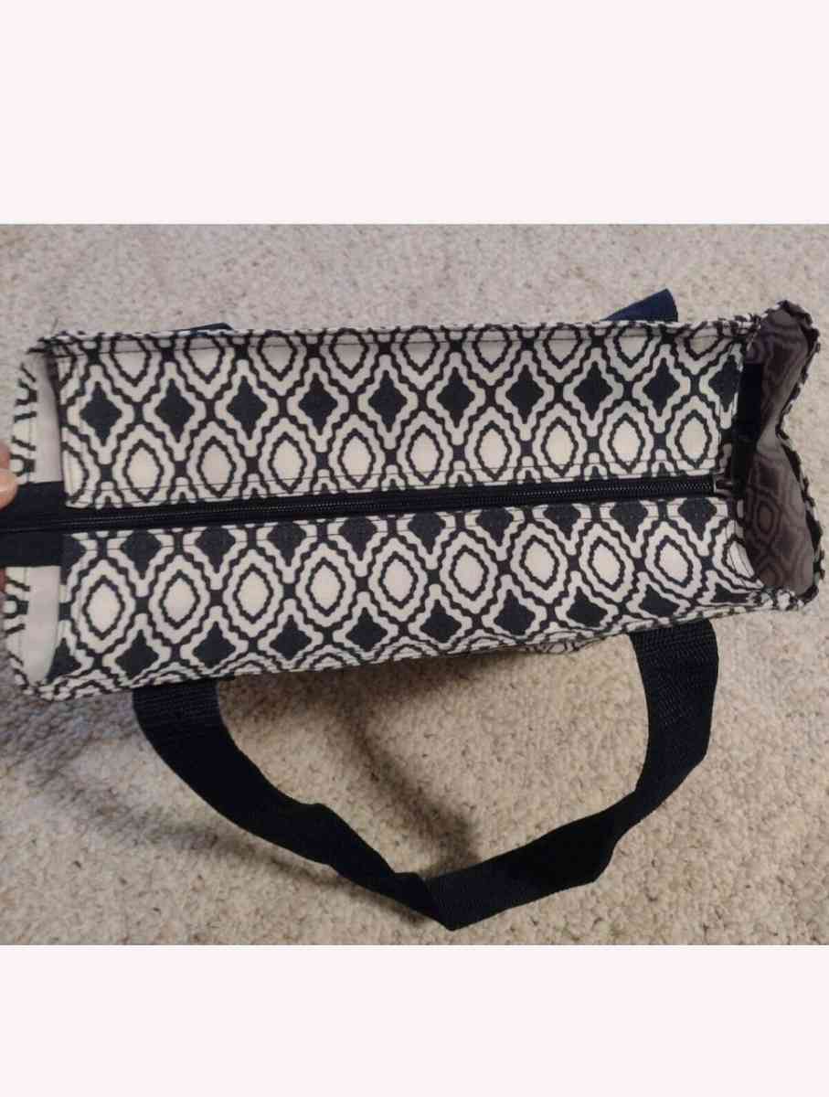 Medium Tote Bag Medallion Design Zip Shoulder Bag Double Han