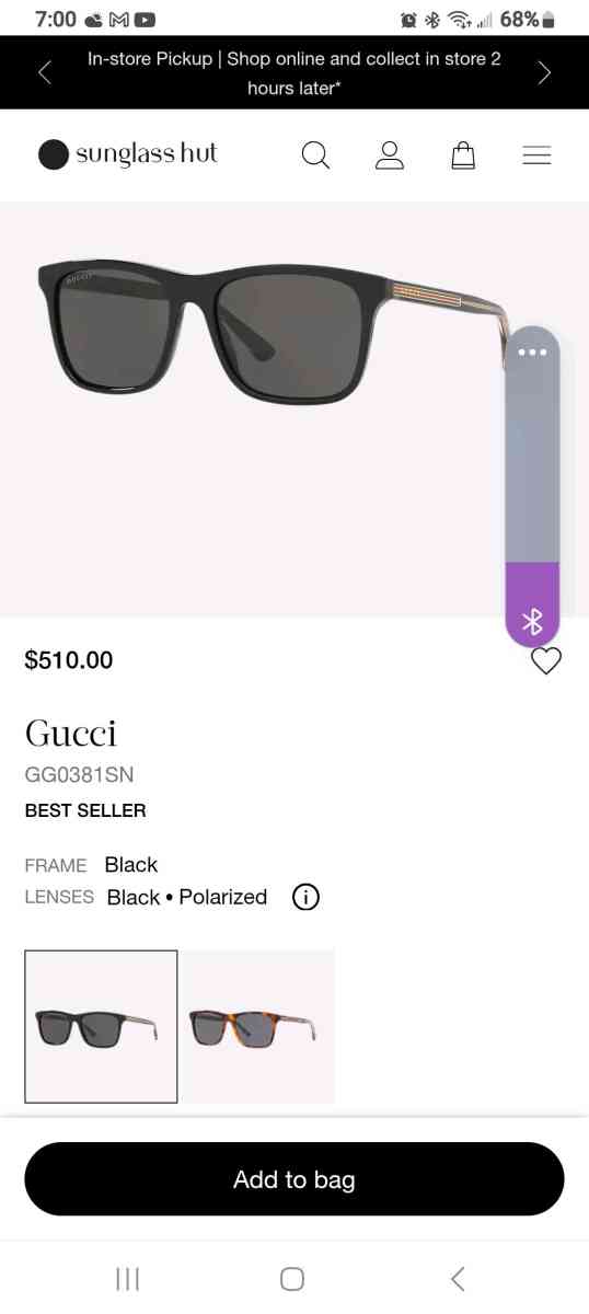 Gucci mens sunglasses