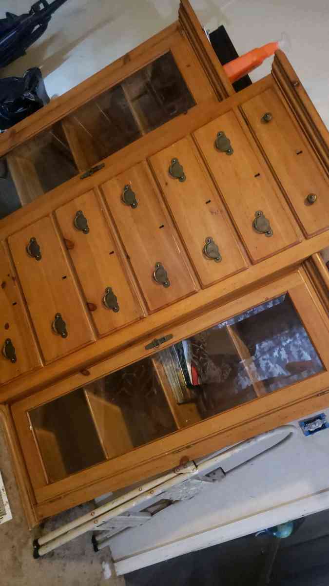 Ducks Unlimited Dresser real wood with glass storage on