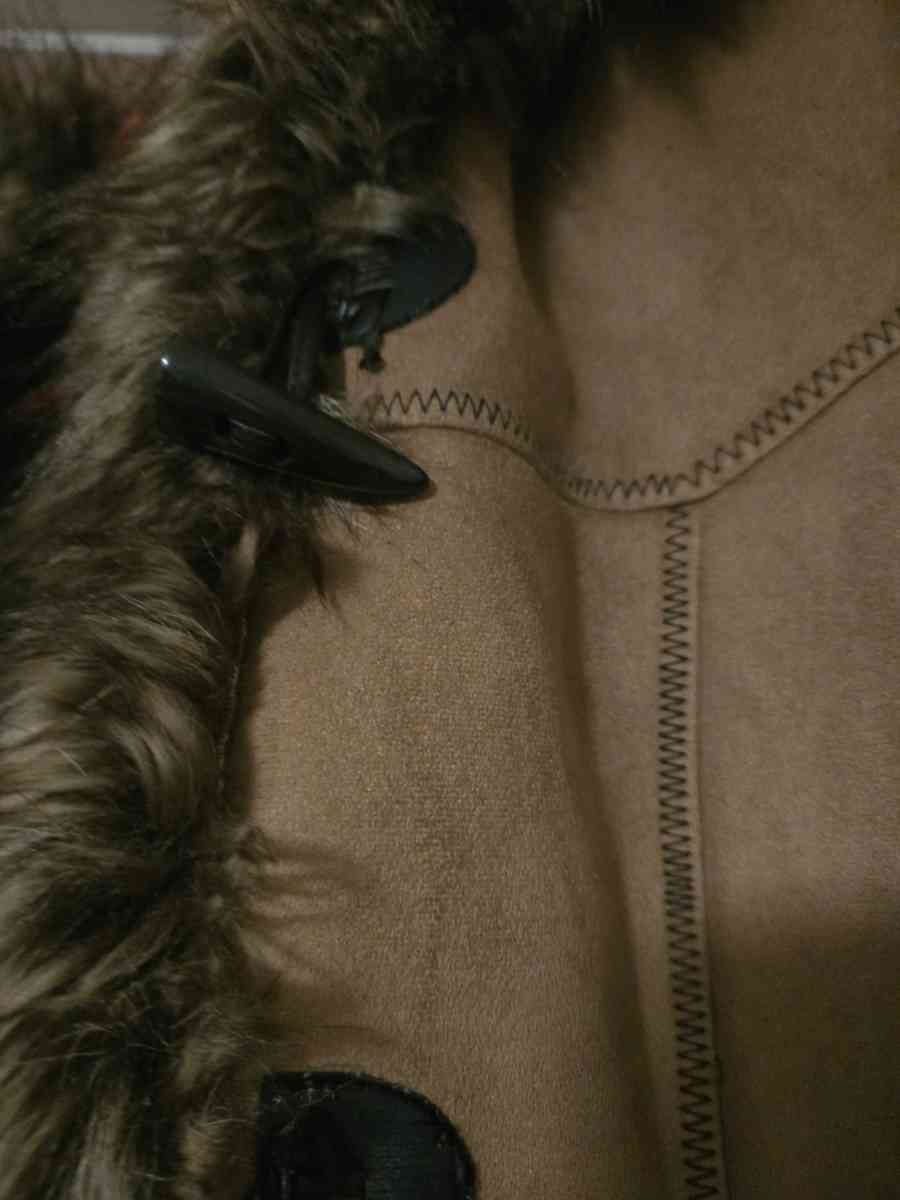 Brown faux fur coat