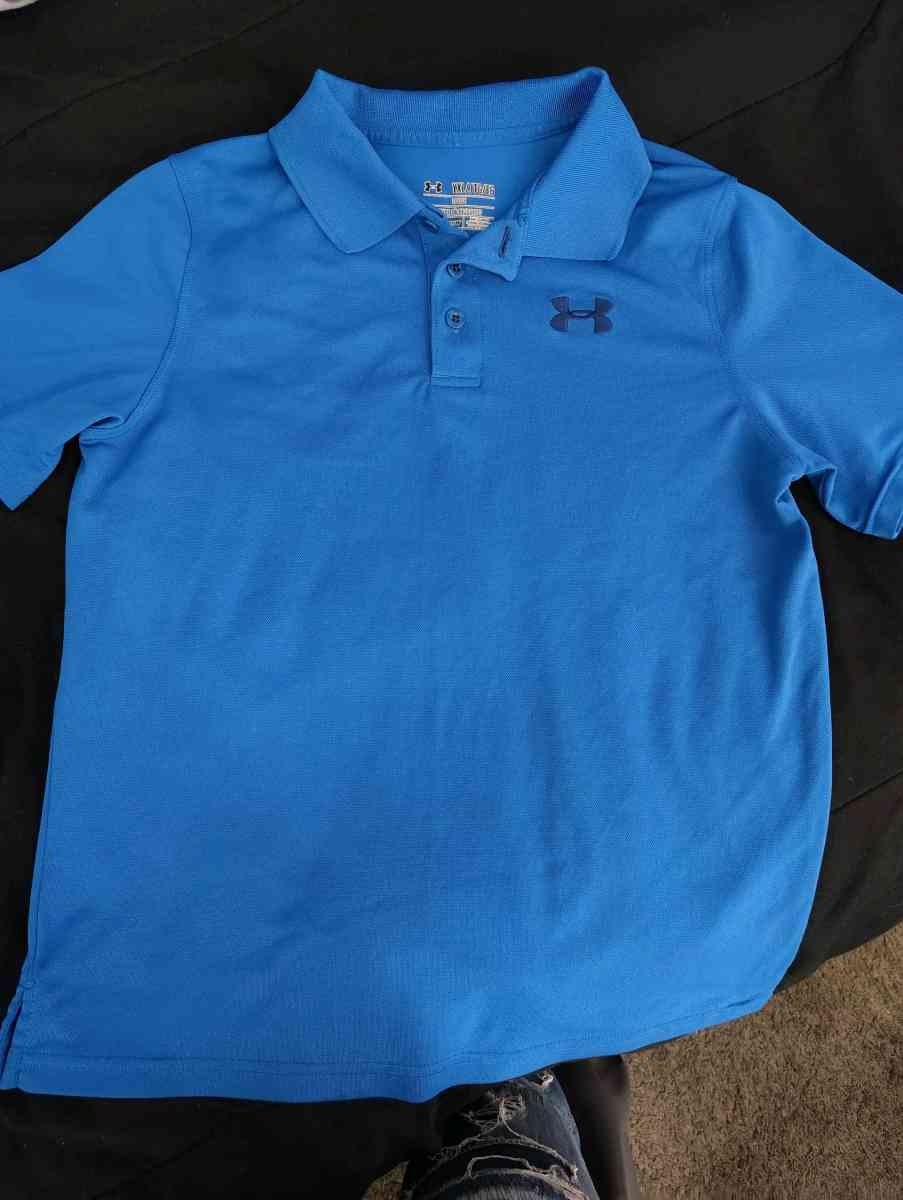 2 Plaid shirts and 1 under armor shirt