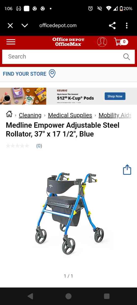 medline stand up an sit down Walker