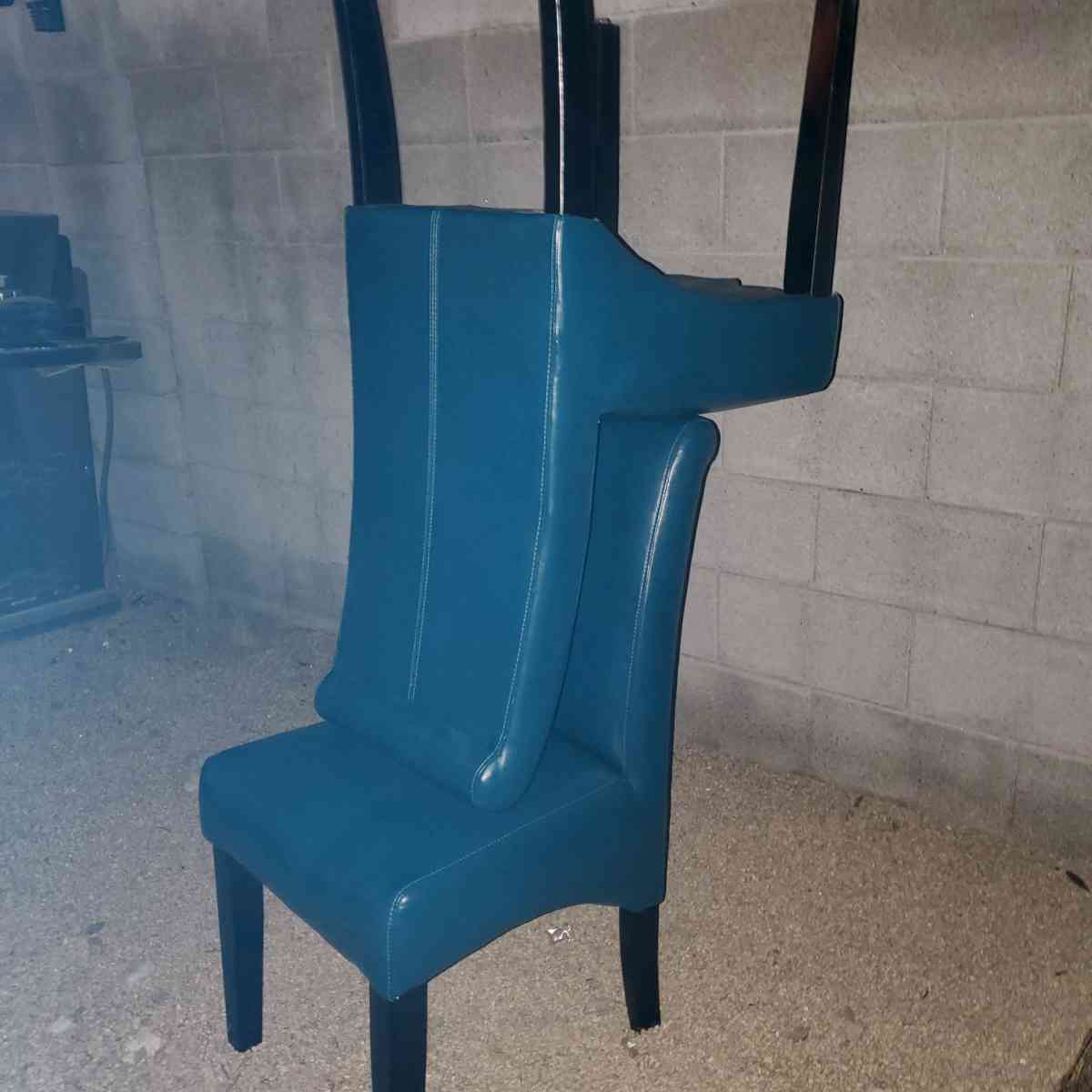 Faux Leather High Back Dining Chairs