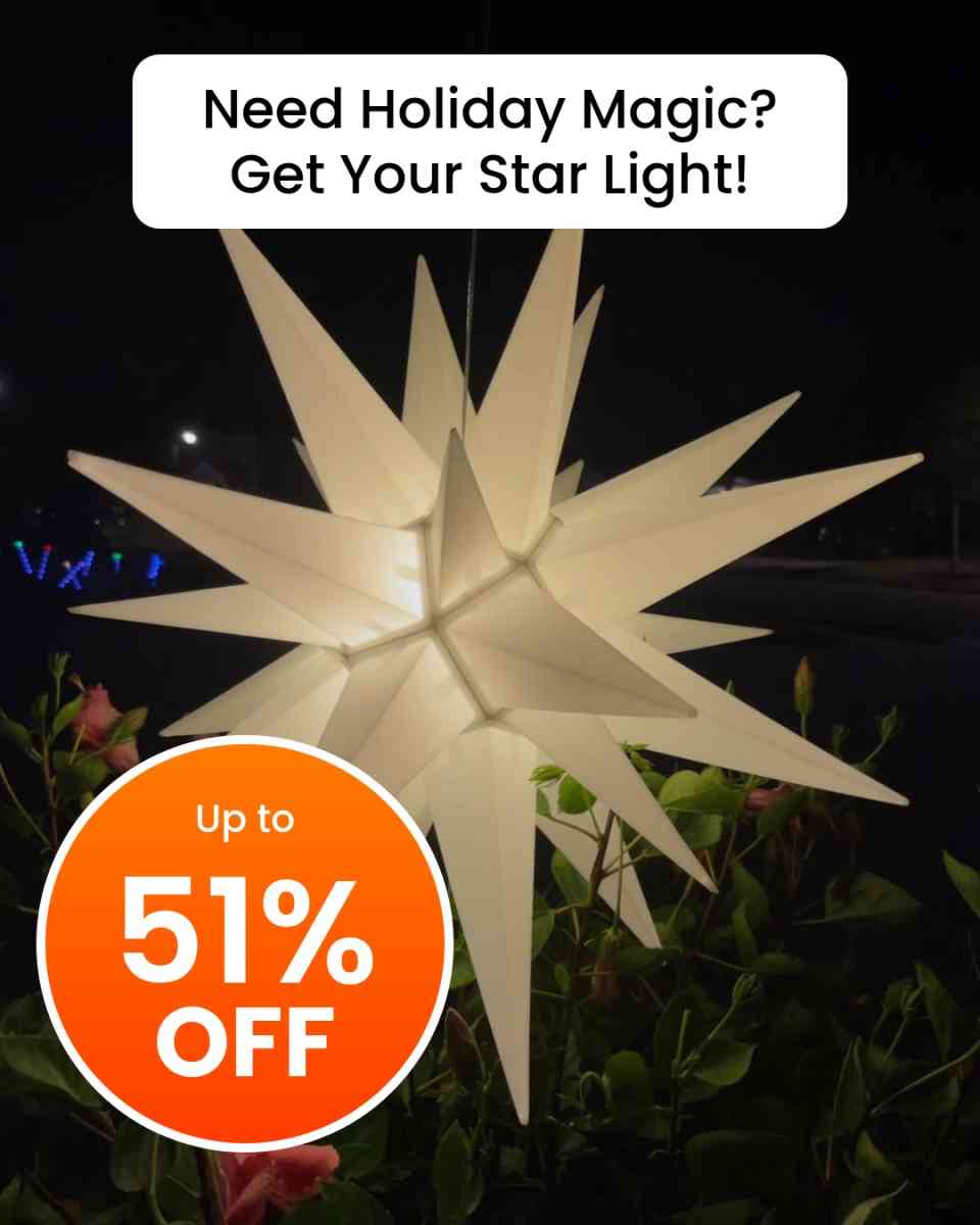 22Moravian Star Light  Durable PVC  Christmas decorations