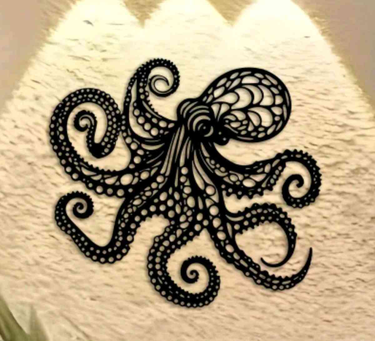 Large Metal Octopus Wall Decor