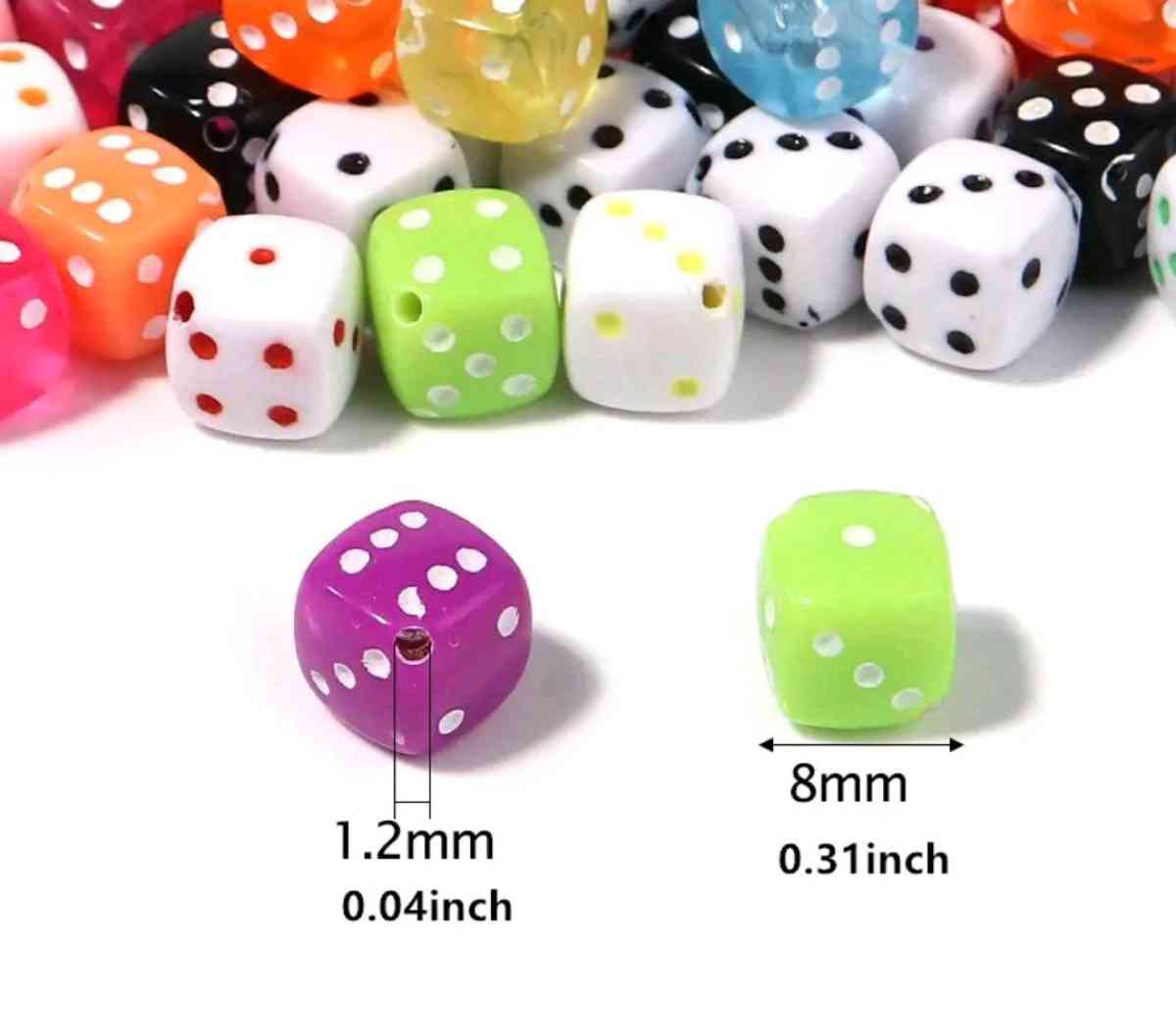 Casino Orange Dice Lucky Charm Hookstyle Earrings