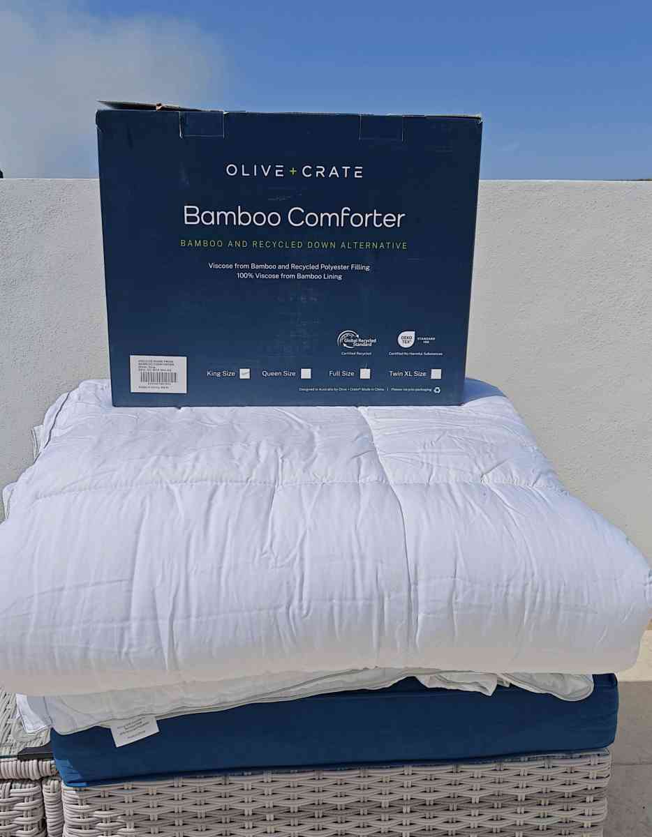 OliveCrate QUEEN Bamboo Comforters Duvet Insert Cooling