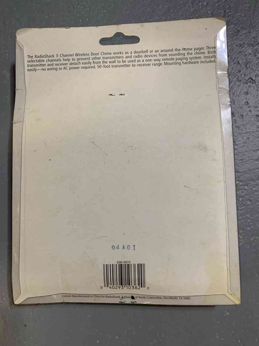 NEW SEALED Radio Shack 3 Channel Wireless Door Chime