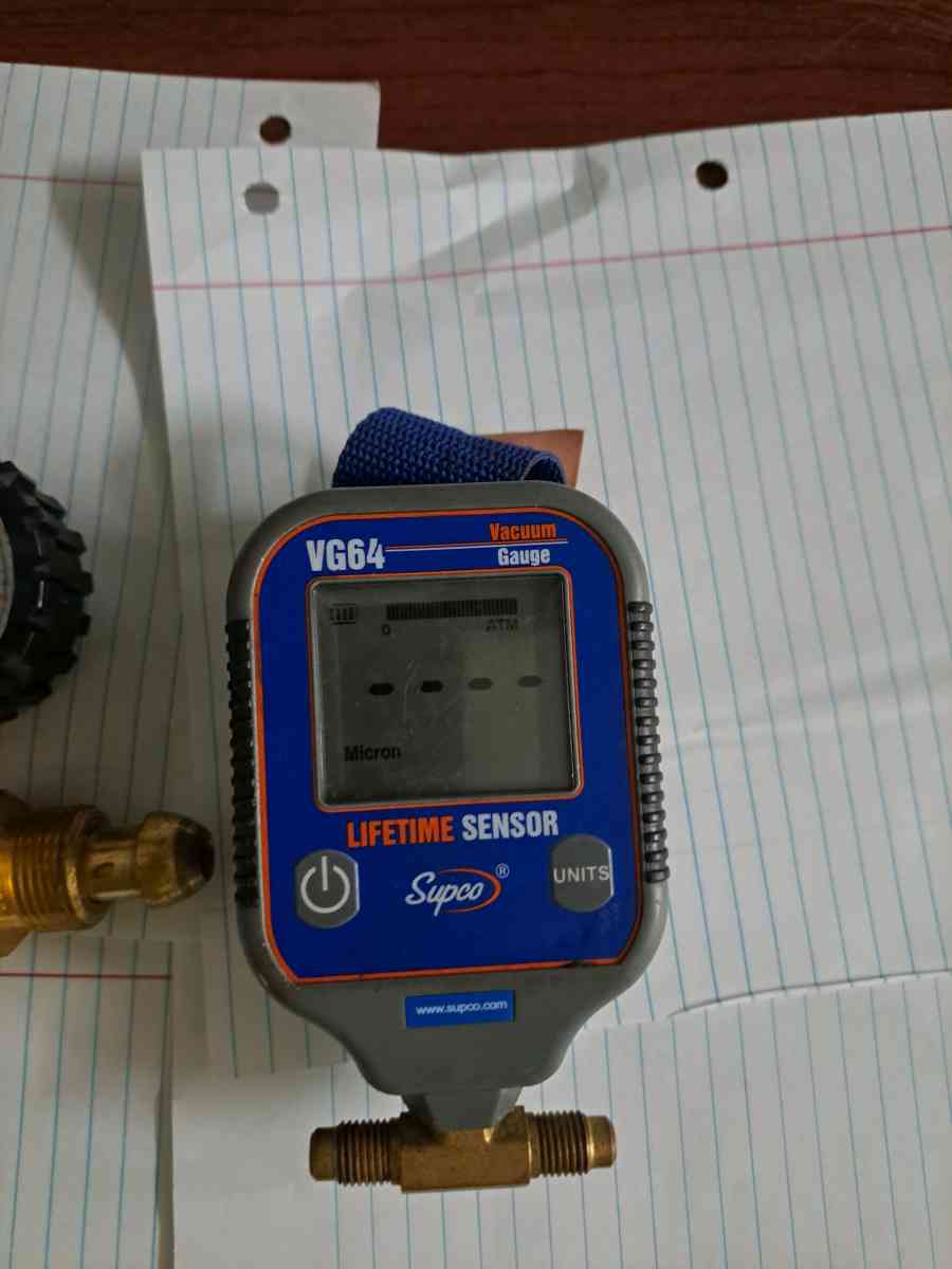 uniweld nitrogen regulator  supco micron vacuum gauge