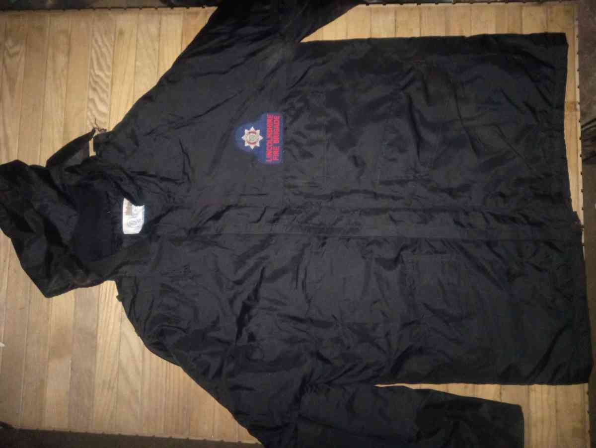 Vintage Hooded  Londonshire Fire Brigade Service  Jacket