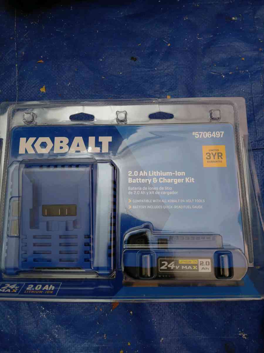 Kobalt 24v half inch drive impact  battery an charger