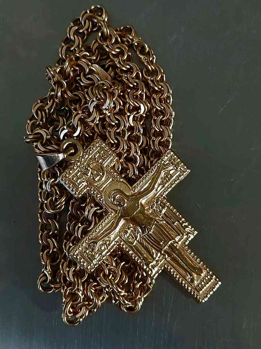 Byzantium rare unique handcrafted work 14K Yellow  Pure Gold