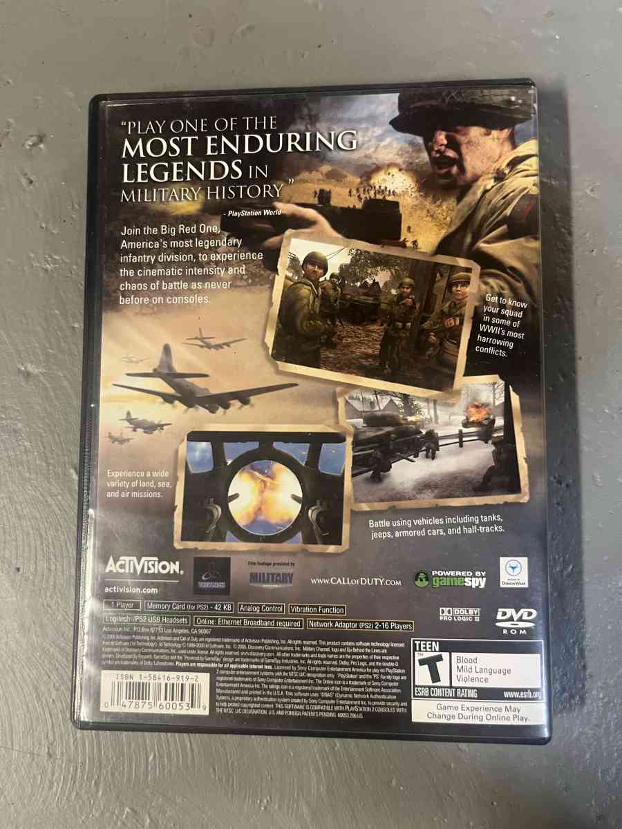 Used Call of Duty 2 Big Red One PS2