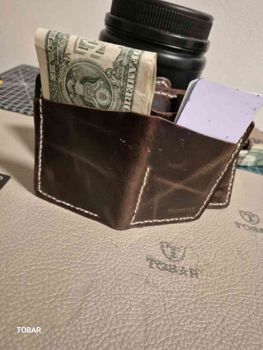 leather wallet rustic style