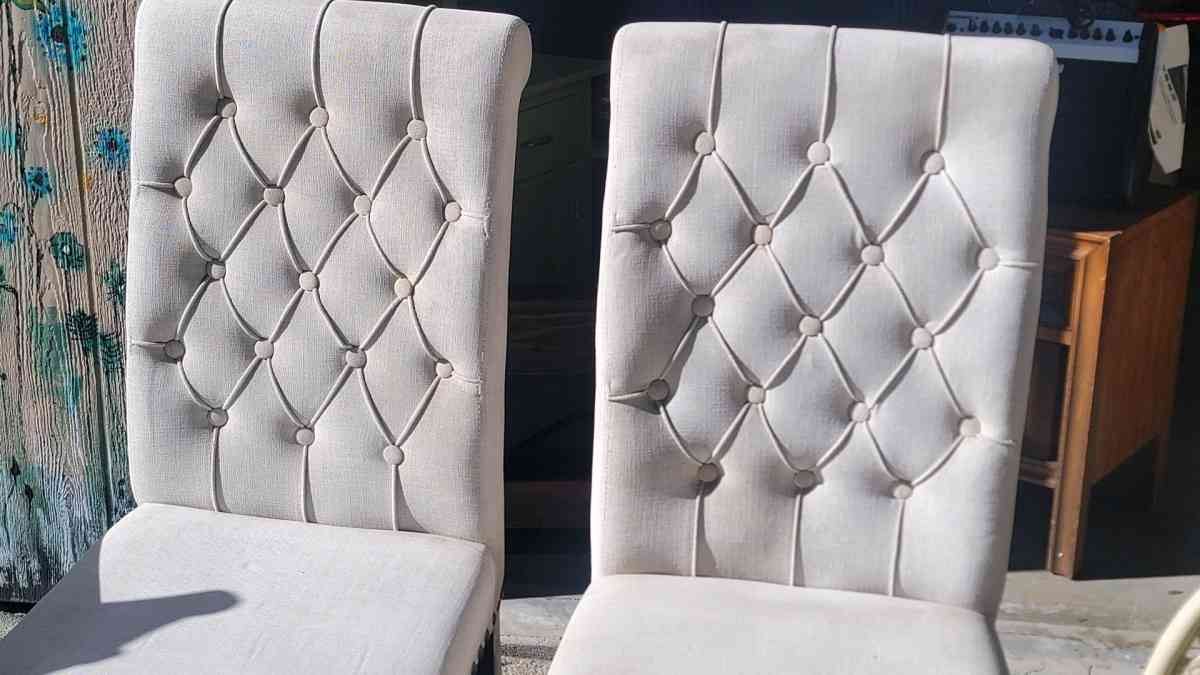 Pair of cloth chairs