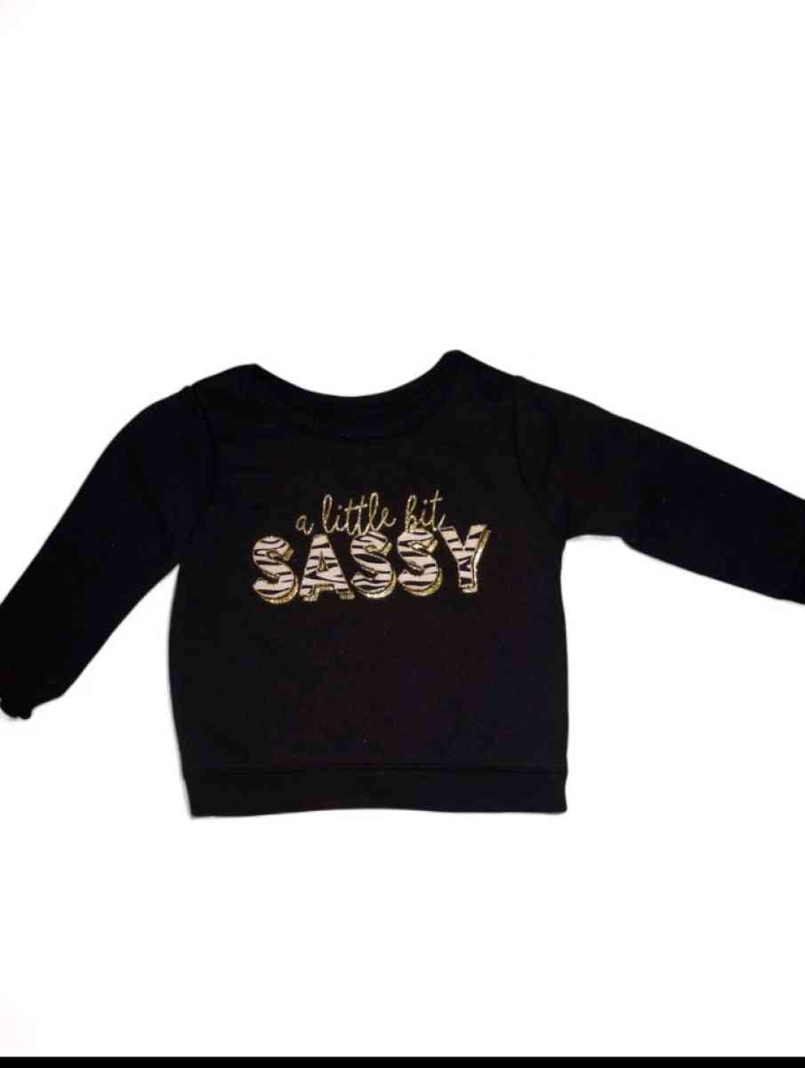 Little Sassy Sweatshirt Baby Girls Crew Neck Long Sleeve