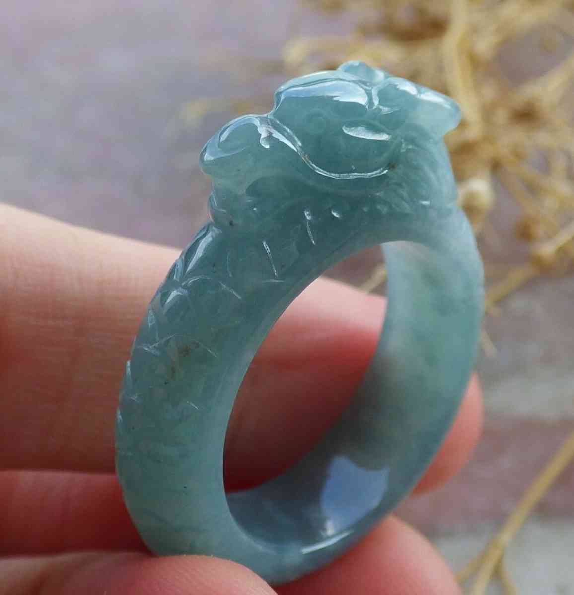 Certificate Jadeite jade  Burmese  Dragon size10