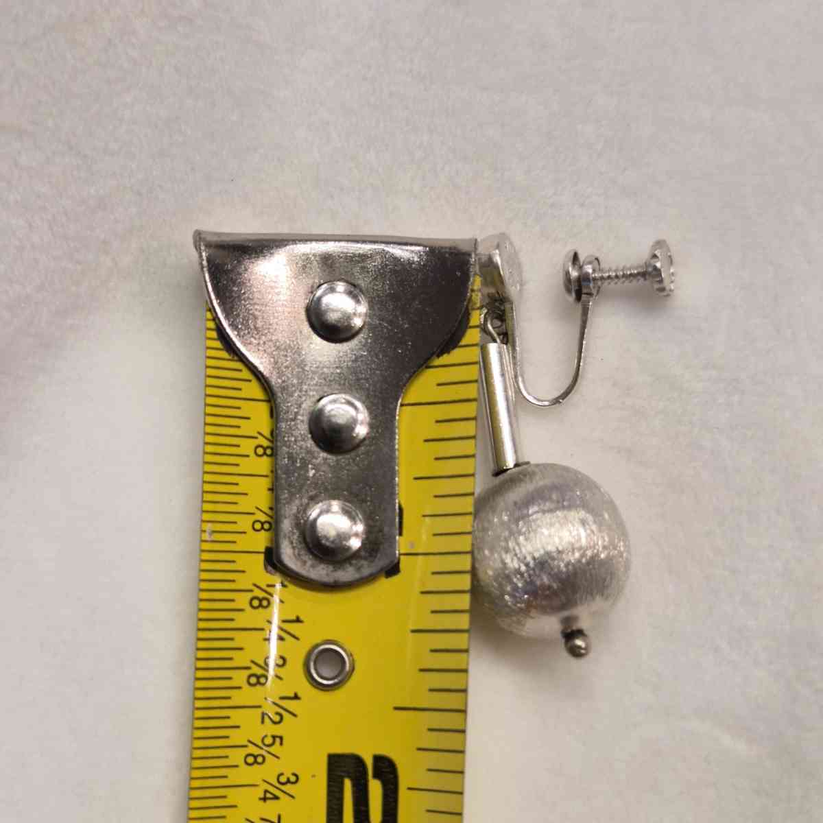 Sterling silver drop ball earrings