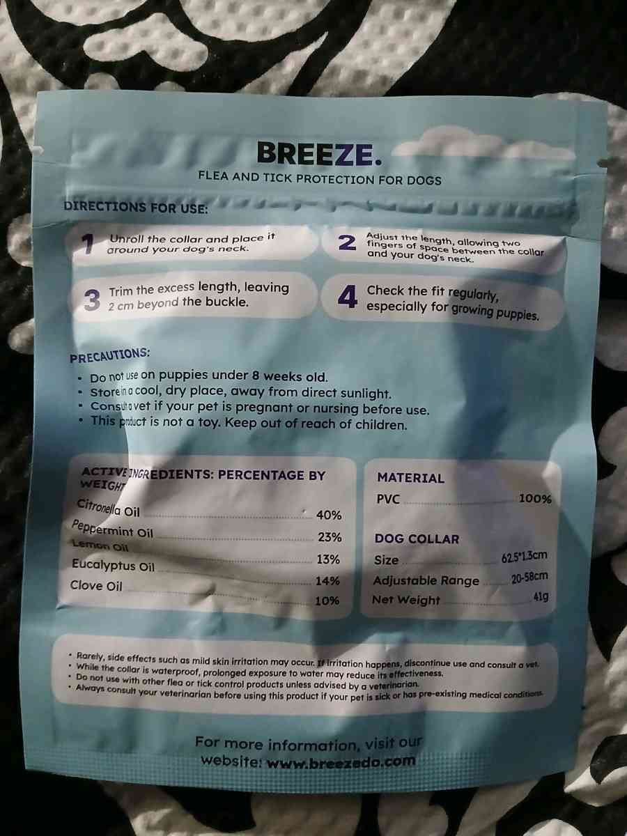 Breeze Flea and Tick Collar for dogs