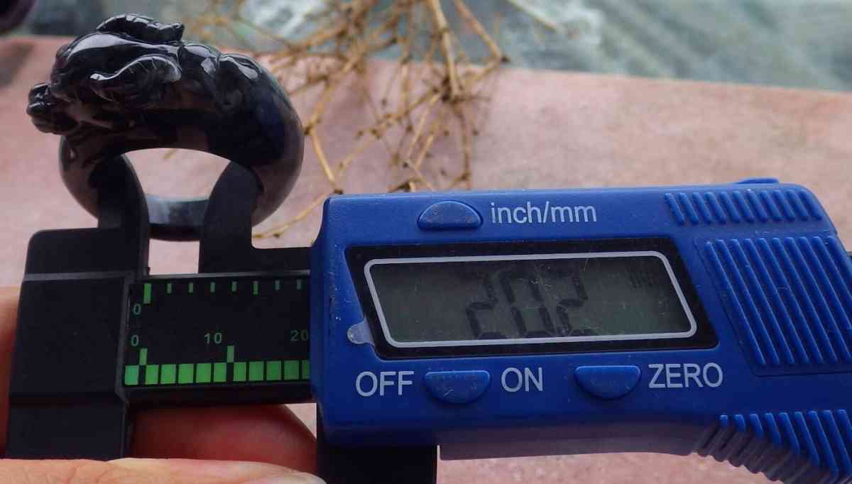 Certificate Black Burma A Jadeite Jade Cow Ox Circle Ring NO